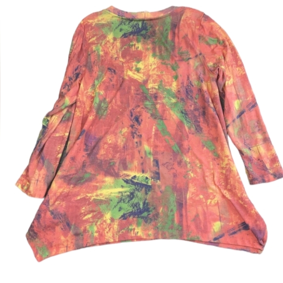 Philosophy Knit Tunic Top, Size XL, Philosophy Long Sleeve Top, Multi Color - Picture 2 of 3